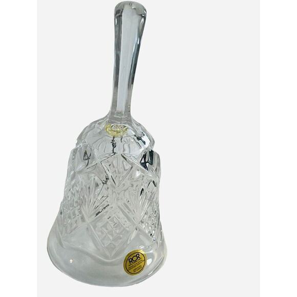 Vintage RCR Cut Crystal Hand Bell Dinner Royal Crystal Rock - Picture 2 of 10